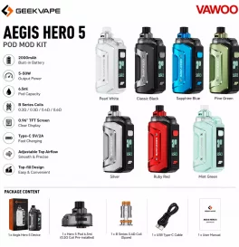 Geekvape Aegis Hero 5 Pod Mod Kit 2000mAh (Max 50W) 6.5ml