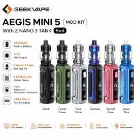 GeekVape Aegis Mini 5 Mod Kit with Z Nano 3 Tank 5ml 3200mAh