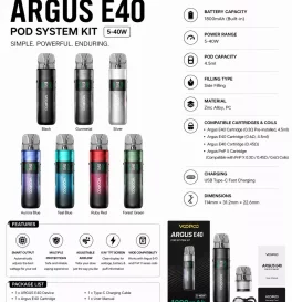 VOOPOO Argus E40 Pod System Kit 1800mAh 4.5ml