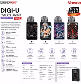 Digiflavor Digi-U Pod System Kit 1000mAh 2ml