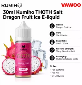 30ml Kumiho THOTH Salt Dragon Fruit Ice E-liquid