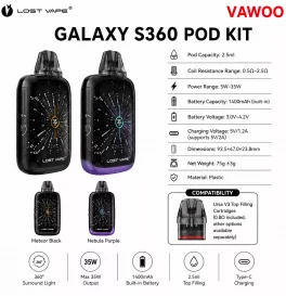 Lost Vape Galaxy S360 Pod Kit 1400mAh 2.5ml (Max 35W)