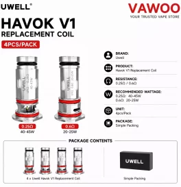 Uwell Havok V1 Replacement Coil (4Pcs/Pack)