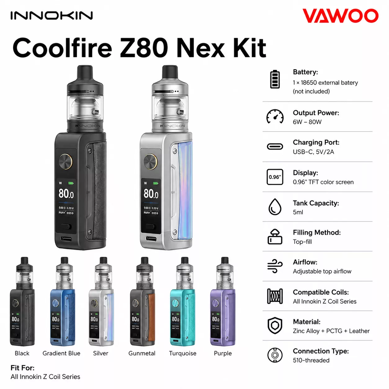 Innokin Coolfire Z80 Nex Kit