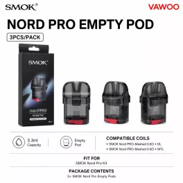 SMOK Nord Pro Empty Pod Cartridge 3.3ml (3pcs/pack)