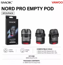 SMOK Nord Pro Empty Pod Cartridge 3.3ml (3pcs/pack)