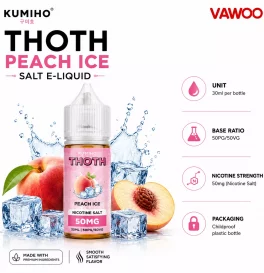 30ml Kumiho THOTH Salt Peach Ice E-liquid