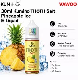 30ml Kumiho THOTH Salt Pink Pineapple Ice E-liquid