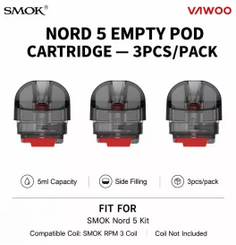 SMOK Nord 5 Empty Pod Cartridge 5ml (3pcs/pack)