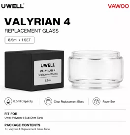 Uwell Valyrian 4 Sub Ohm Tank Replacement Glass Tube 8.5ml