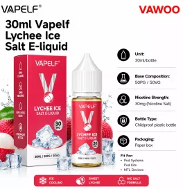 30ml Vapelf Lychee Ice Salt E-liquid