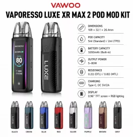 Vaporesso LUXE XR Max 2 Pod Mod Kit 3200mAh 5ml (Max 80W)