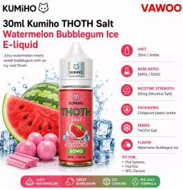 30ml Kumiho THOTH Salt Watermelon Bubblegum Ice E-liquid