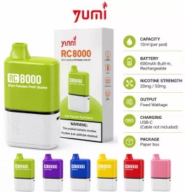 YUMI RC8000 Replaceable Disposable Pod Kit 600mAh 12ml
