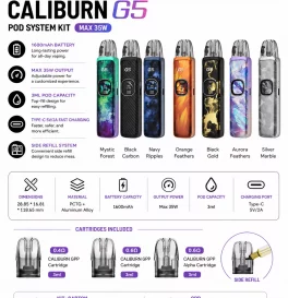 Uwell Caliburn G5 Pod System Kit 1600mAh 3ml (Max 35W)