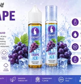 60ml Vapelf Grape Ice E-liquid
