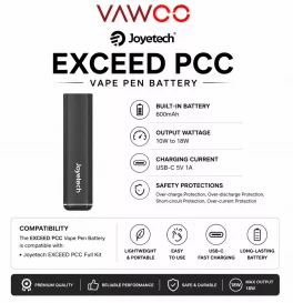 Joyetech EXCEED PCC Vape Pen Battery 600mAh