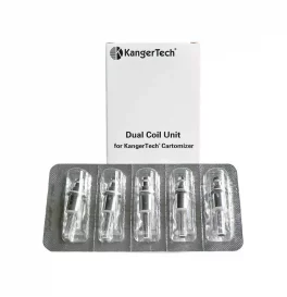 Kangertech Upgraded Bottom Dual Coils (BDC) for KangerTech T3D & Turbo & Genitank Series & EVOD 2 & EVOD Glass & Protank 3 & Mini Protank 3 & AeroTank Mega & AeroTank Mini & AeroTank Giant & AeroTank MOW & AeroTank V2(5pcs/pack)
