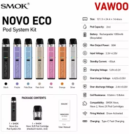 SMOK Novo Eco Pod System Kit 1000mAh 2ml (Max 30W)