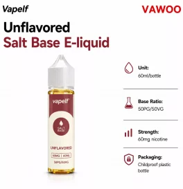 60ml Vapelf 60mg Unflavored Salt Base E-liquid
