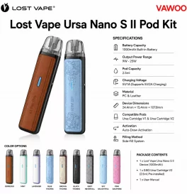 Lost Vape Ursa Nano S II Pod Kit 1000mAh (Max 25W) 2.5ml