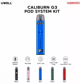 Uwell Caliburn G3 Pod System Kit 900mAh 2.5ml / 2ml