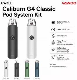 Uwell Caliburn G4 Classic Pod System Kit 1400mAh 3ml (Max 35W)