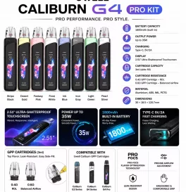 Uwell Caliburn G4 Pro Pod System Kit 1800mAh 3ml (35W)