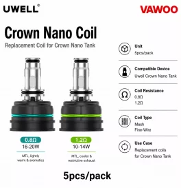 Uwell Crown Nano Tank Replacement Coil (5pcs/pack)