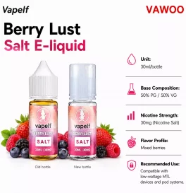 30ml Vapelf Berry Lust Salt E-liquid