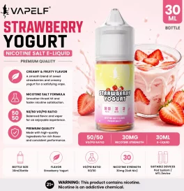 30ml Vapelf Strawberry Yogurt Salt E-liquid