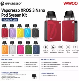 Vaporesso XROS 3 Nano Pod System Kit 1000mAh 2ml
