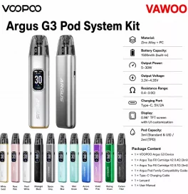VOOPOO Argus G3 Pod System Kit 1500mAh 3ml(Max 30W)