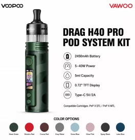 VOOPOO Drag H40 Pro Pod System Kit 2450mAh 5ml (Max 40W)