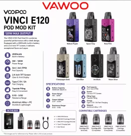 VOOPOO VINCI E120 Pod Mod Kit 4500mAh 120W 5ml