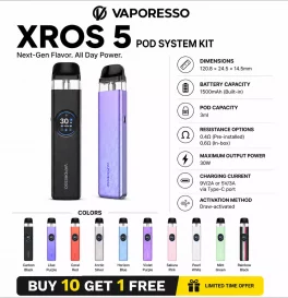 Vaporesso XROS 5 Pod System Kit 1500mAh 3ml