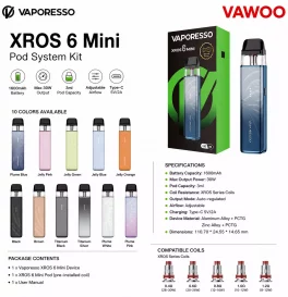 Vaporesso XROS 6 Mini Pod System Kit 1600mAh 3ml