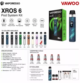 Vaporesso XROS 6 Pod System Kit 1800mAh 3ml
