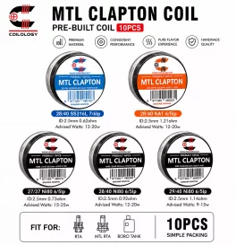 10pcs Coilology Pre-built MTL Clapton Coil