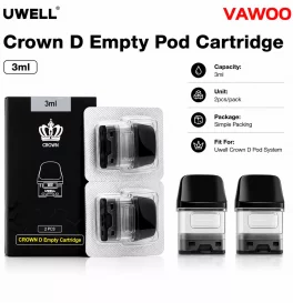 Uwell Crown D Empty Pod Cartridge 3ml (2pcs/pack)