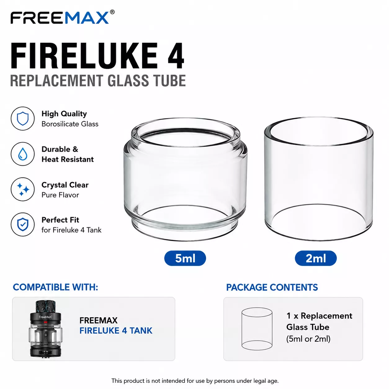 Freemax Fireluke 4 Replacement Glass Tube