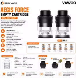 Geekvape Aegis Force Empty Cartridge 5ml(2pcs/pack)