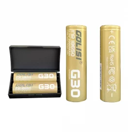 2pcs Golisi G30 INR 18650 3000mAh 25A Flat Top Li-ion Rechargeable Battery