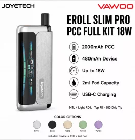 Joyetech eRoll Slim Pro PCC Full Kit 18W (PCC 2000mAh + 480mAh) 2ml