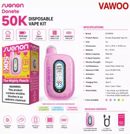 SUONON Donete 50K Disposable Vape Kit 900mAh 20ml (50K Puffs)