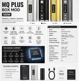 YiHi SXmini MQ Plus Box Mod 100W (Single 21700/20700/18650 Battery)