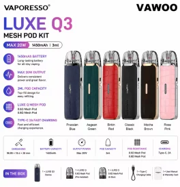 Vaporesso Luxe Q3 Pod System Kit 1450mAh 3ml (Max 20W)
